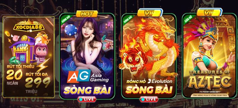 Mỗi trò chơi tại Xocdia88 đều có nút “chơi thử”